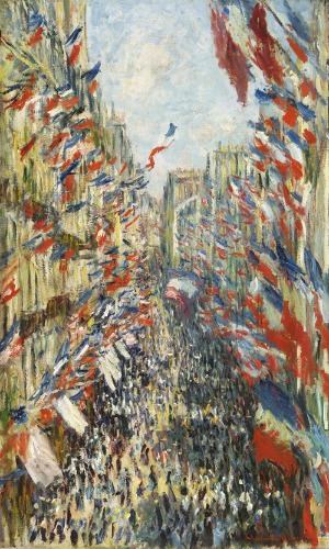 1878년6월30일, 축제기로 장식된 몽토르귀유 거리