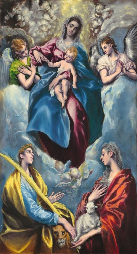 성 마르티나와 성 아그네스와 함께 있는 성모와 아기 예수